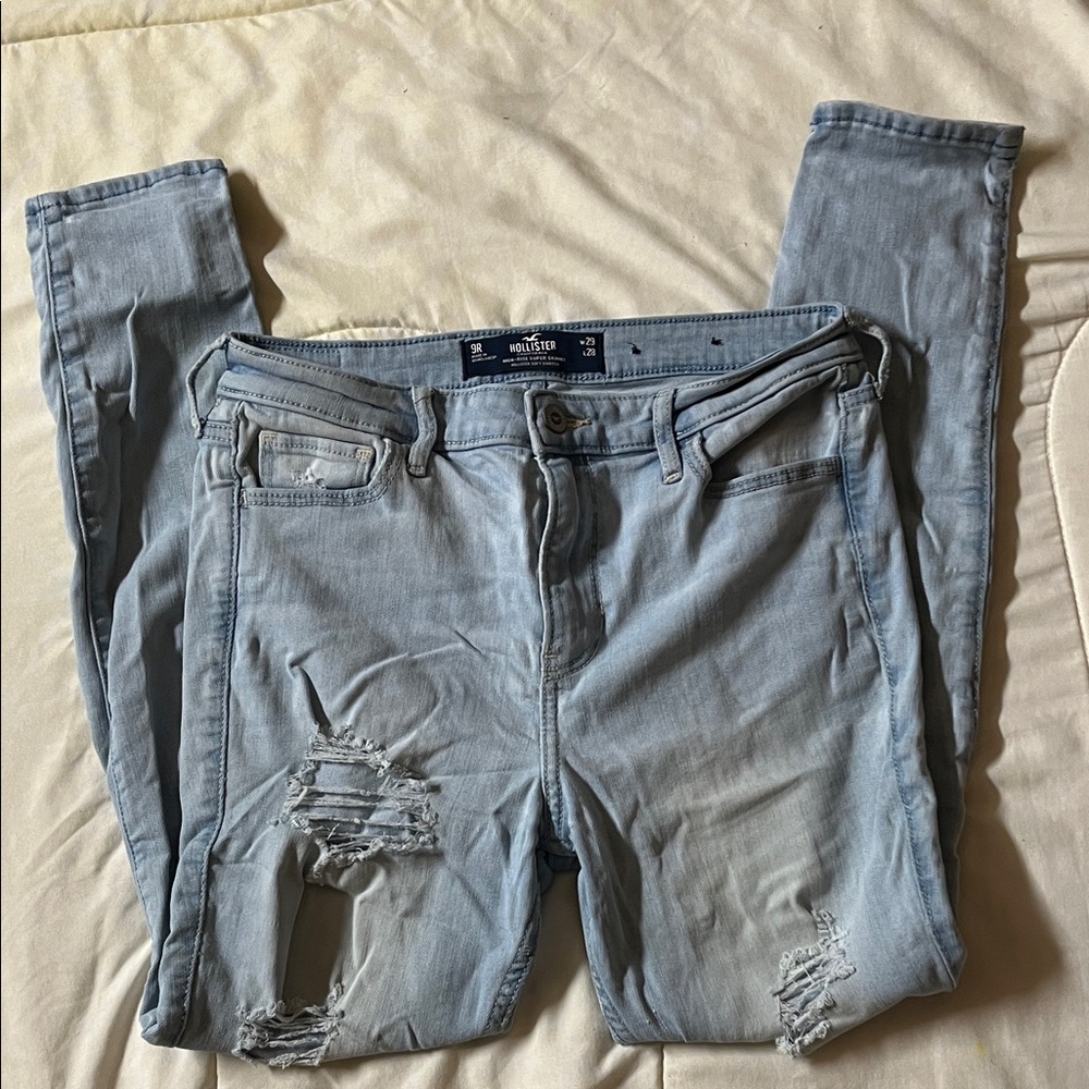 Hollister Light Blue Ripped Skinny Jeans